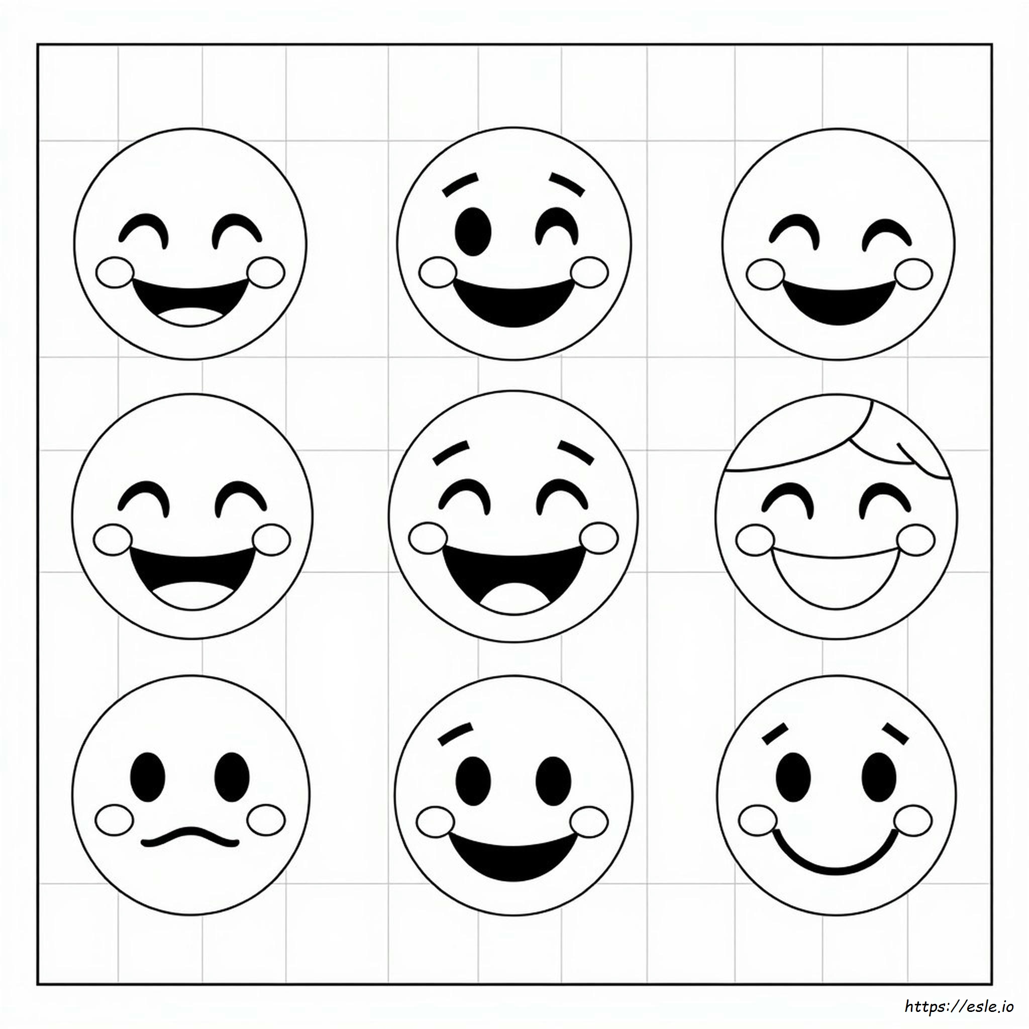 Emoji Faces Emoji Printable Coloring Pages