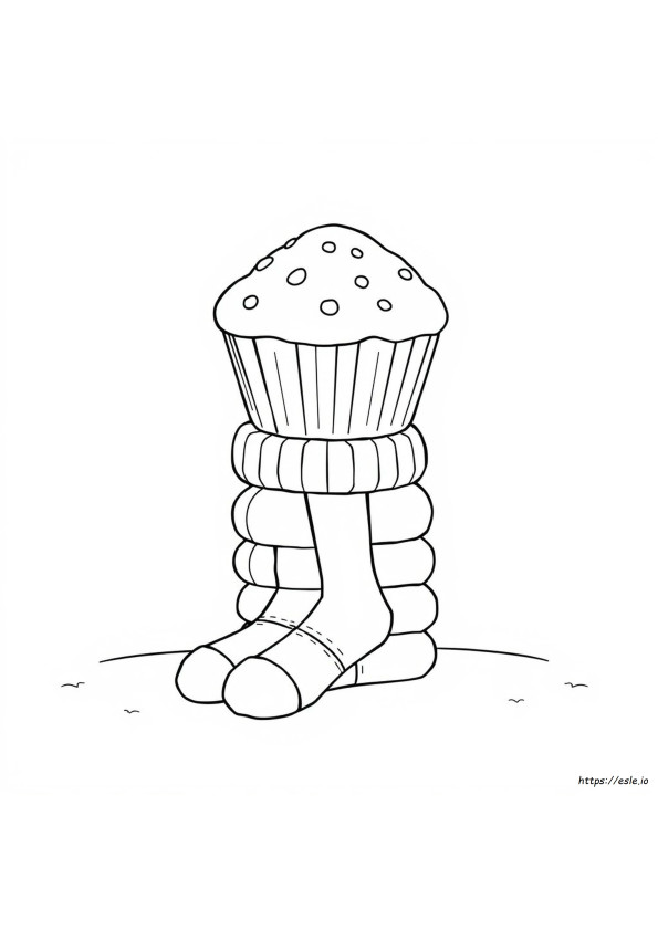 Muffin És Zokni Színező Oldal
