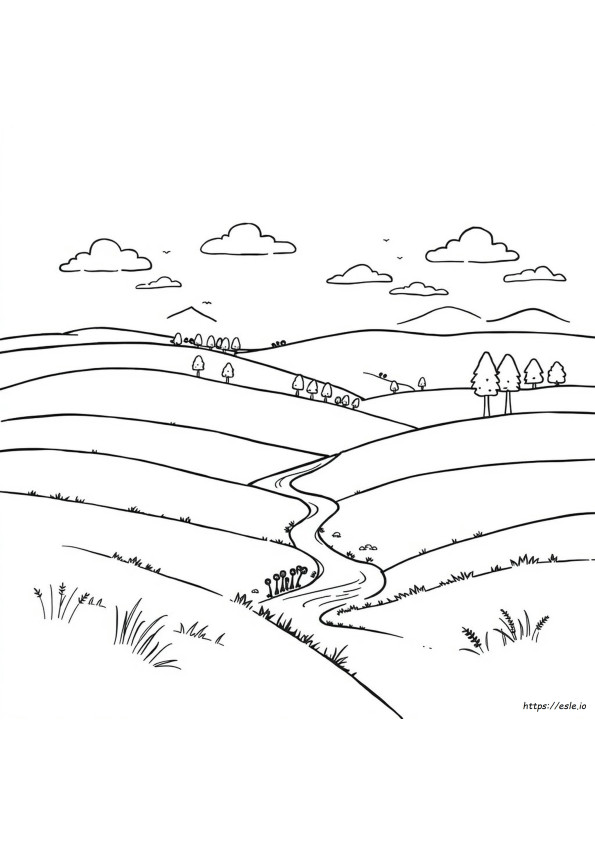 Coloring Pages Desenho De Paisagem Para Colorir