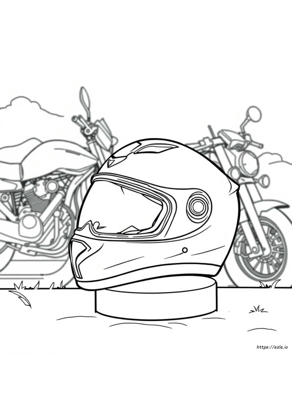 Motorradhelm Ausmalbilder