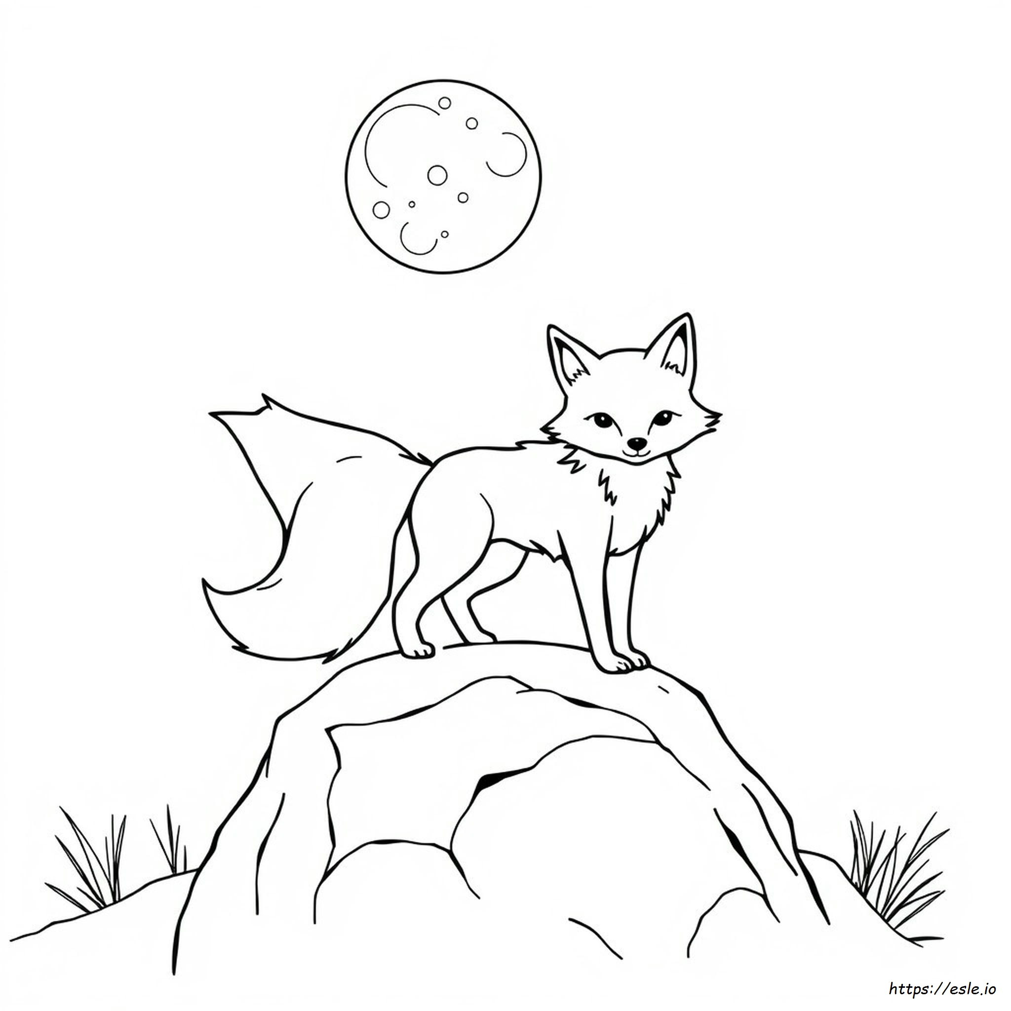Cute Nine Tailed Fox Coloring Pages