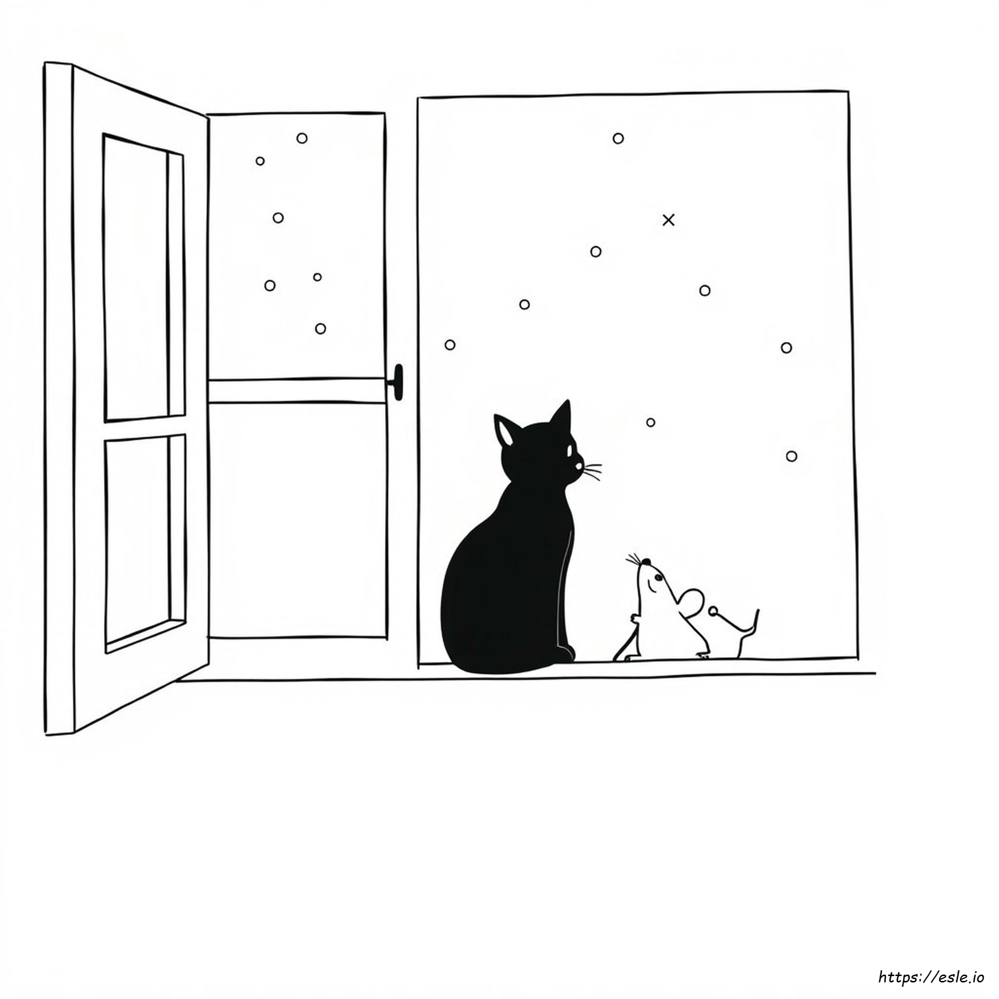Black Cat Coloring Pictures
