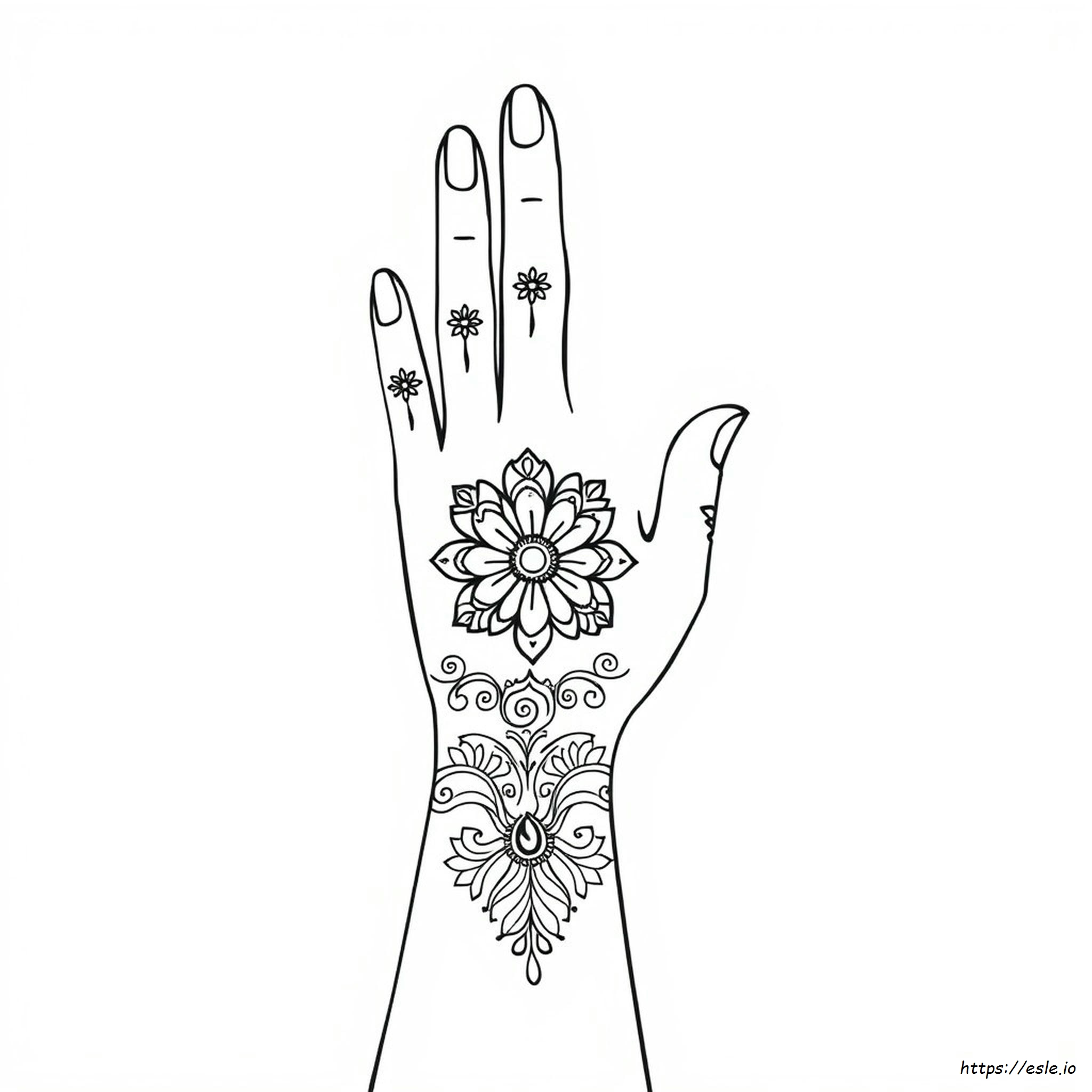 Mehndi Designs Coloring Pages