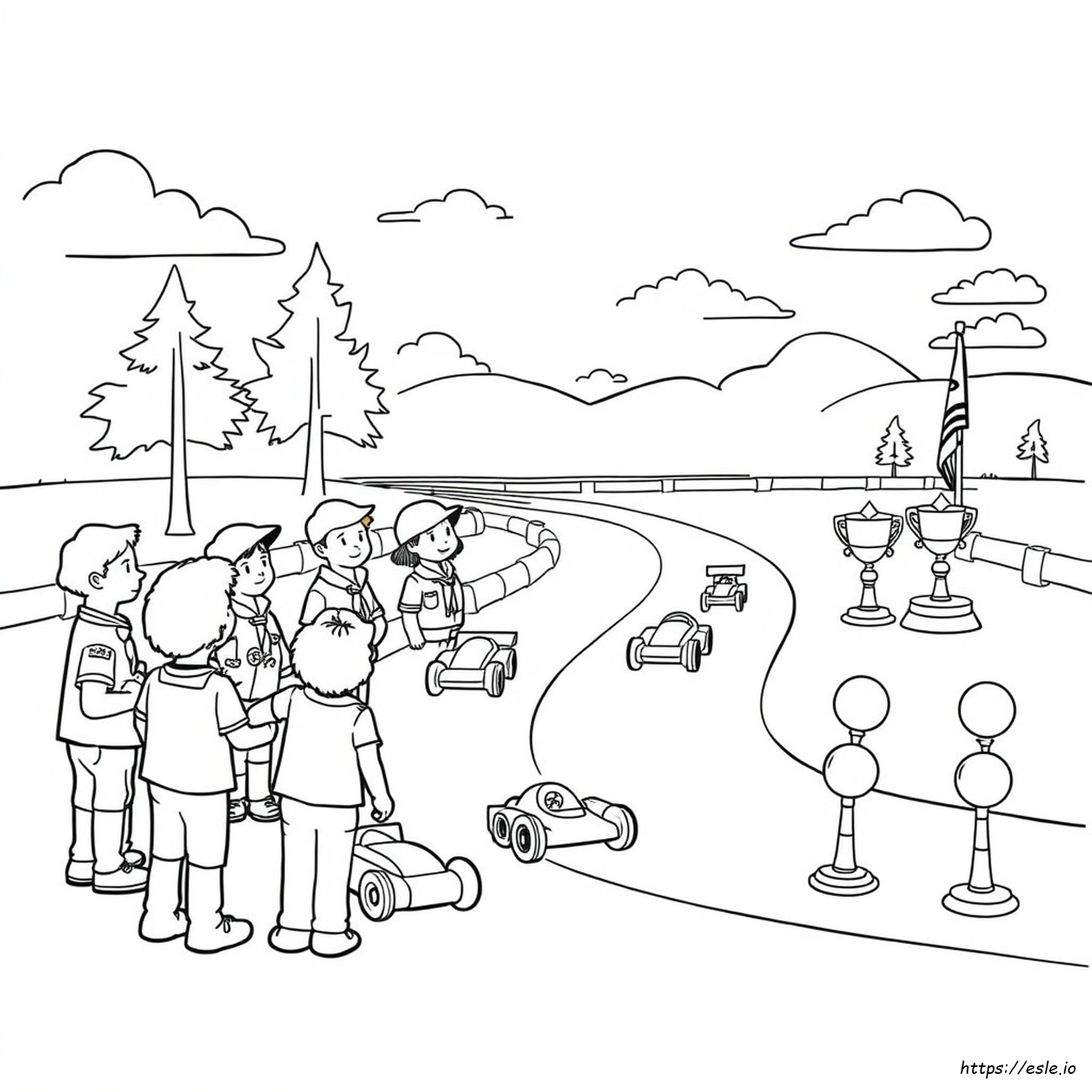 Cub Scout Pinewood Derby Coloring Pages