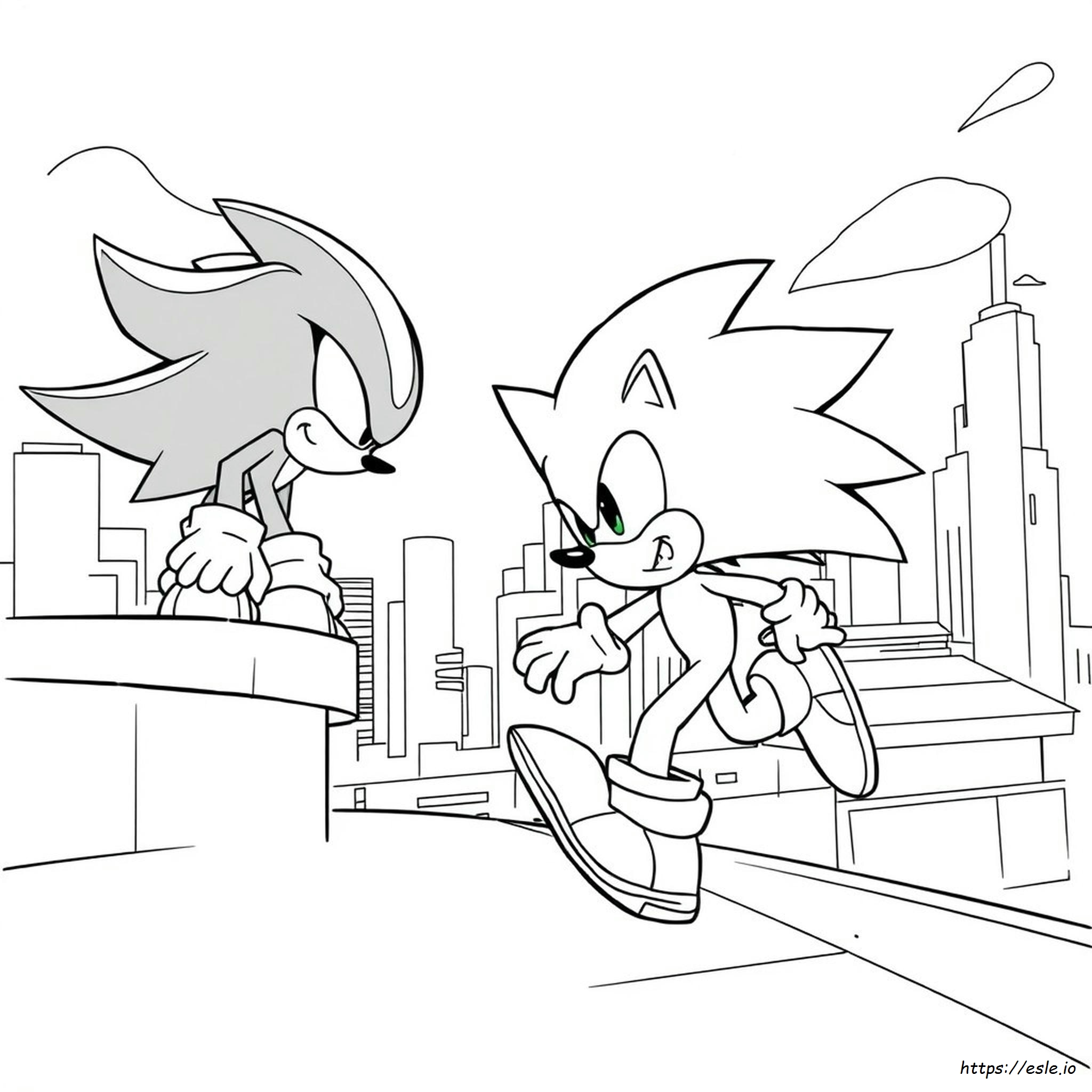 Sonic The Hedgehog And Shadow Coloring Pages