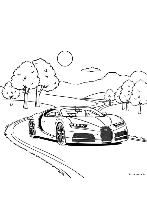 Bugatti Autó Színező