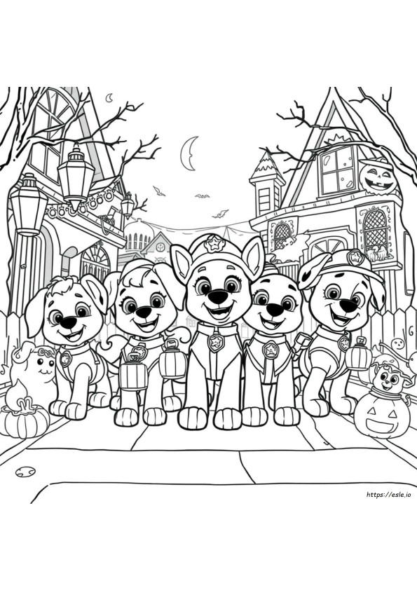 Paw Patrol Halloween Coloring Pages To Print