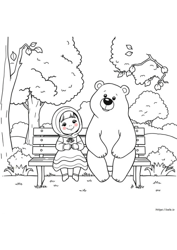 Masha And The Bear Coloring Pdf