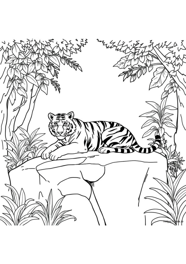 Tigris Színező Nyomtatható