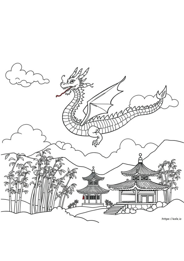 Coloriage Dragon Chinois