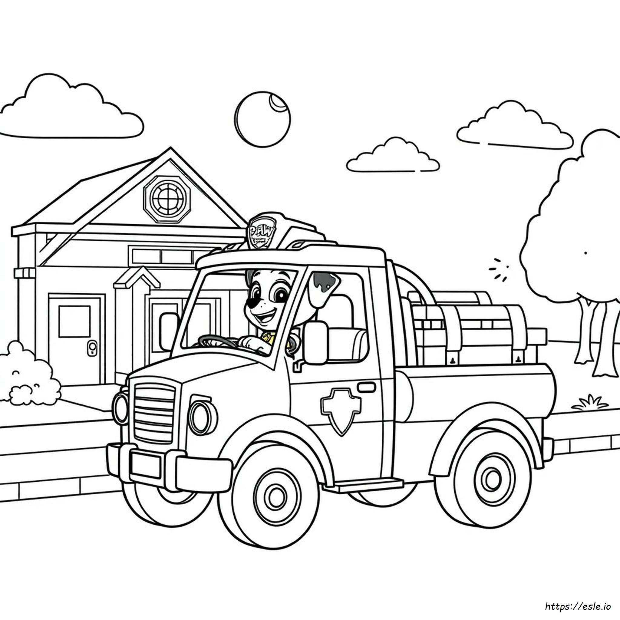 Paw Patrol Truck Coloring Pages