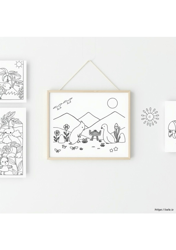 How To Turn Coloring Pages Into Wall Art
