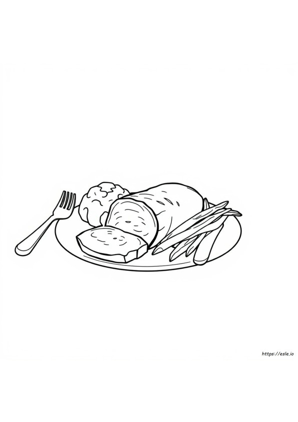 Roast Beef Coloring Page