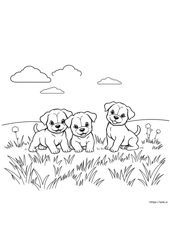 Coloring Pages Of Little Puppies