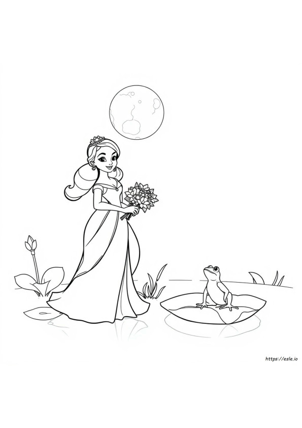 Coloriage Tiana Princesse Disney À Imprimer