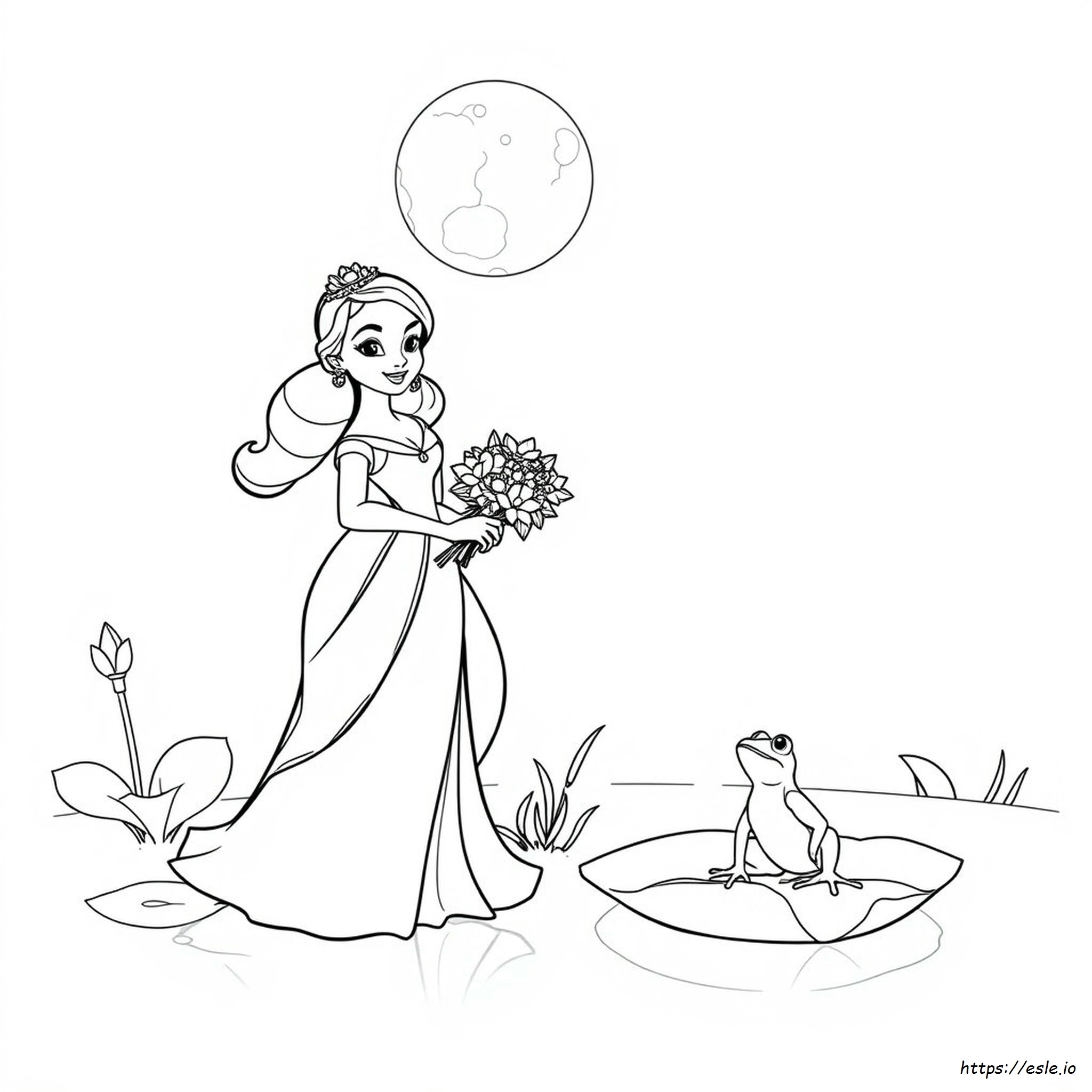 Printable Tiana Disney Princess Coloring Pages