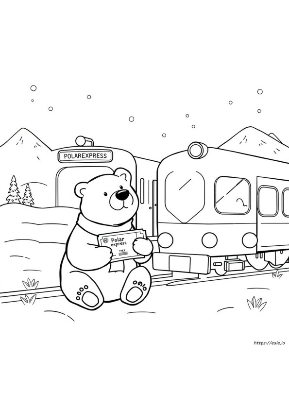 Tiket Polar Express Dapat Dicetak Gratis Gambar Mewarnai