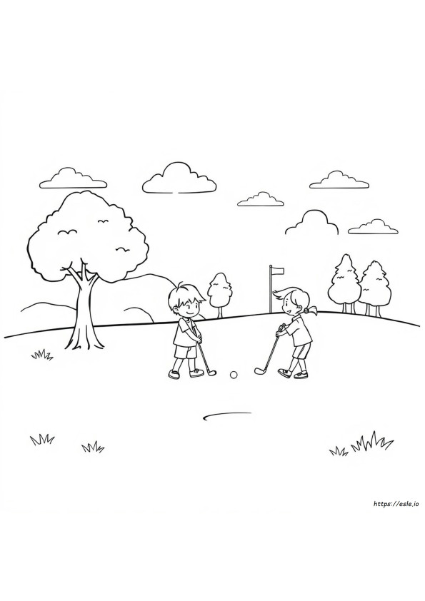 Disegni Da Colorare Di Golf Per Bambini