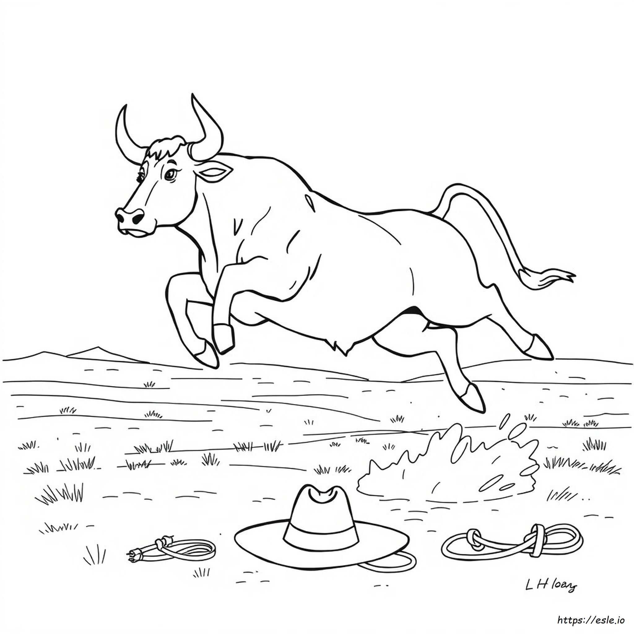 Bucking Bull Coloring Pages