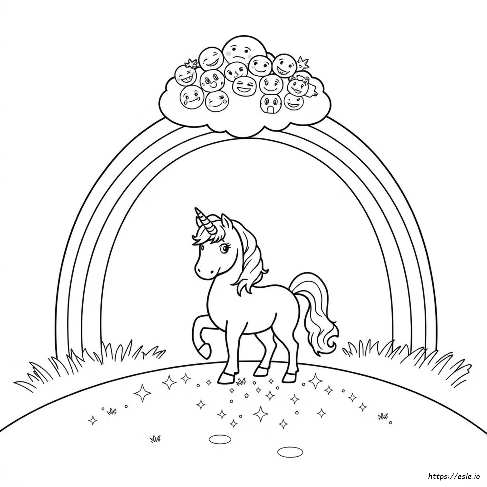 Einhorn Emoji Ausmalbilder