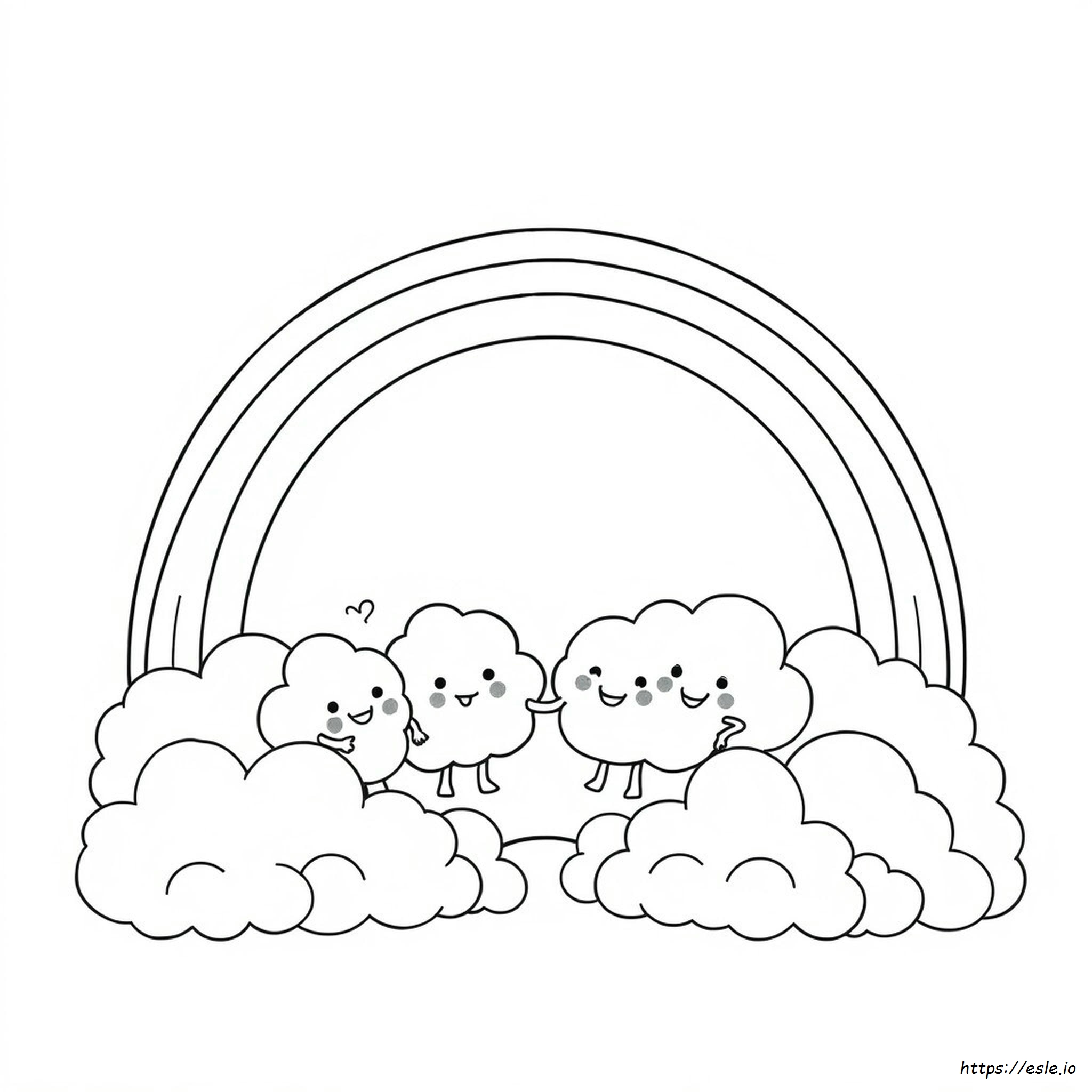 Rainbow Friends Coloring Paper