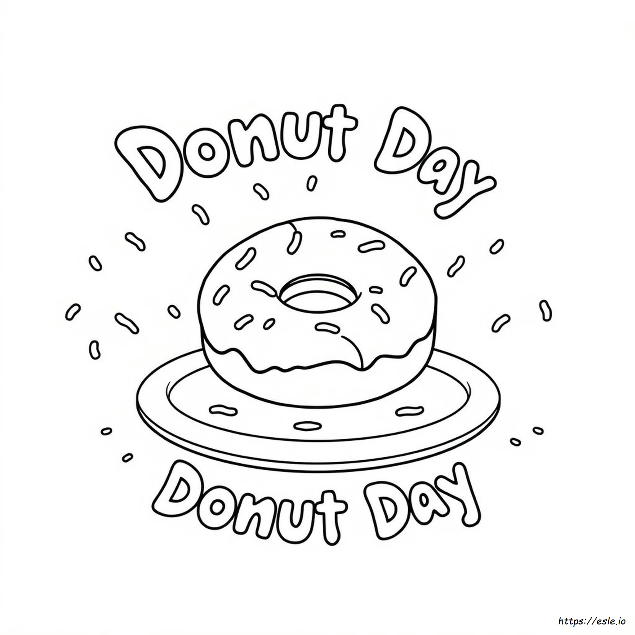 Donut Day Coloring Page