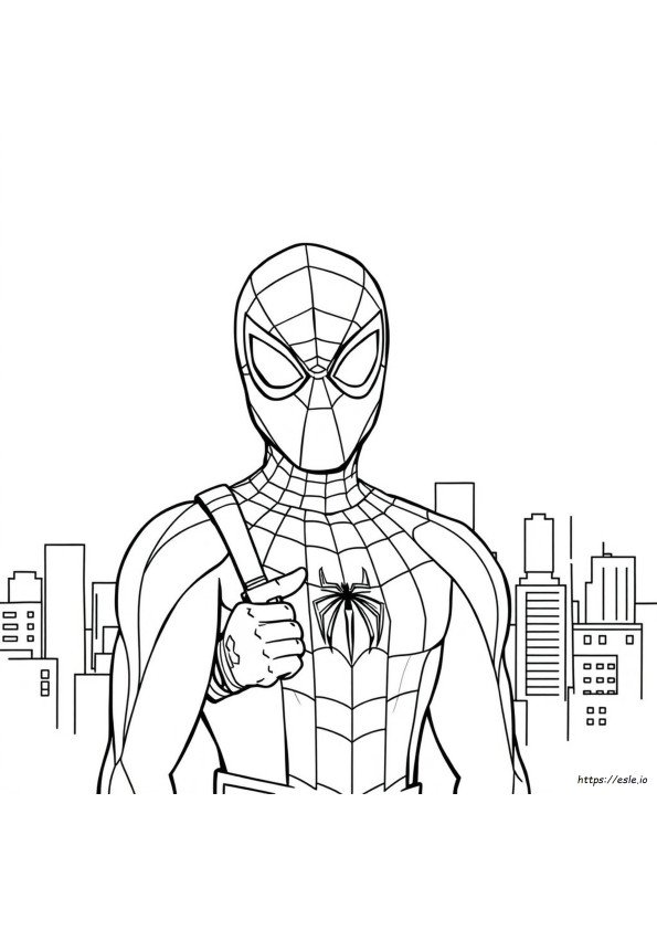 Spider Man Mask Coloring Page