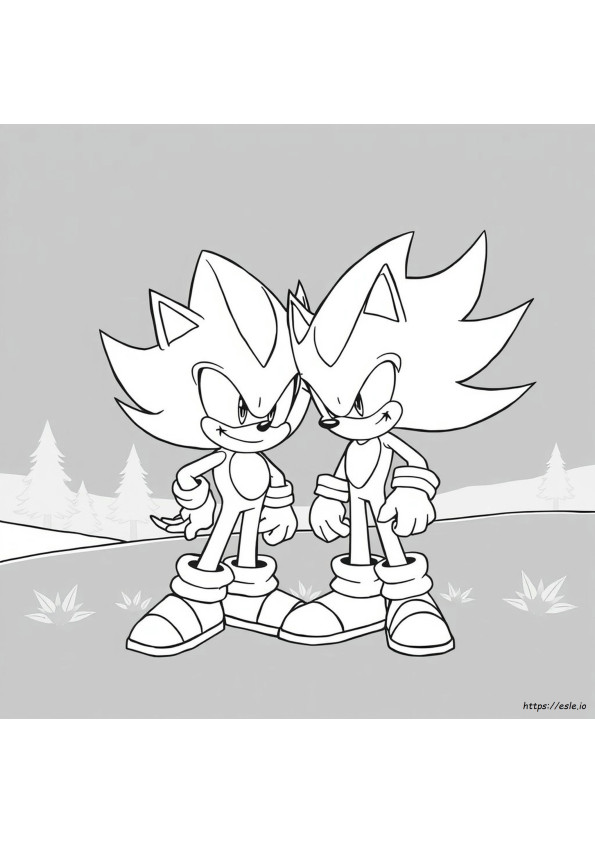 Coloriages Sonic Ombre Noire