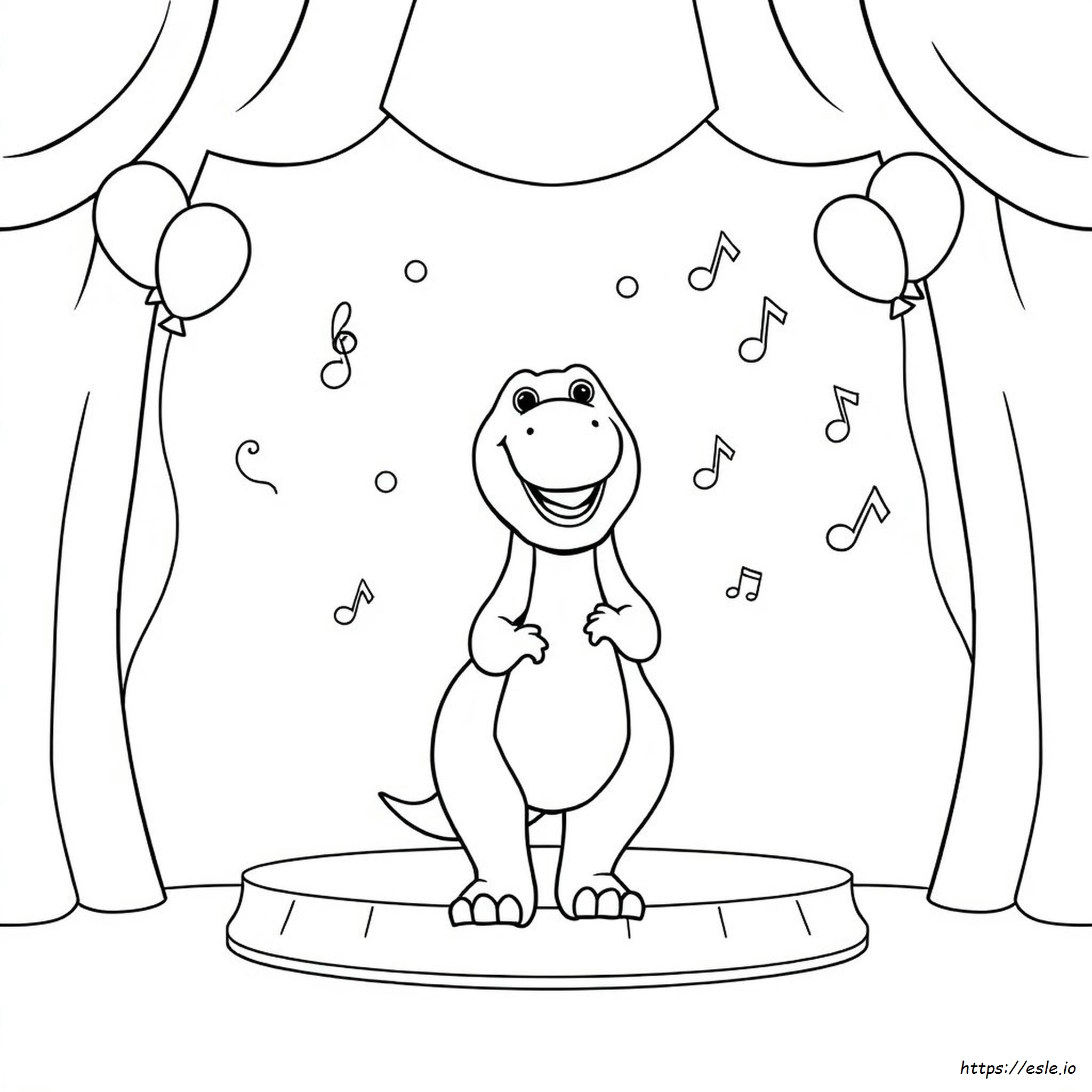 Free Barney Coloring Pages