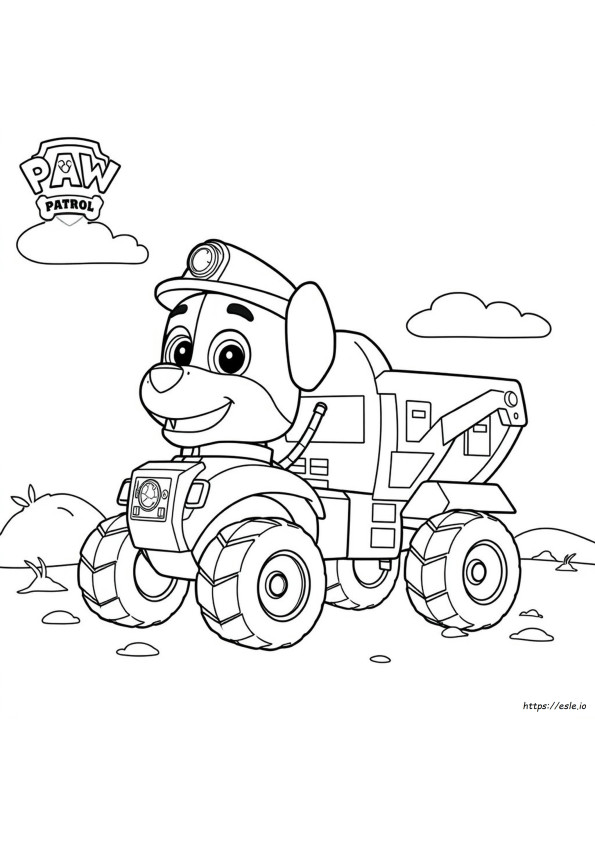 Coloriage Pat Patrouille Rubble