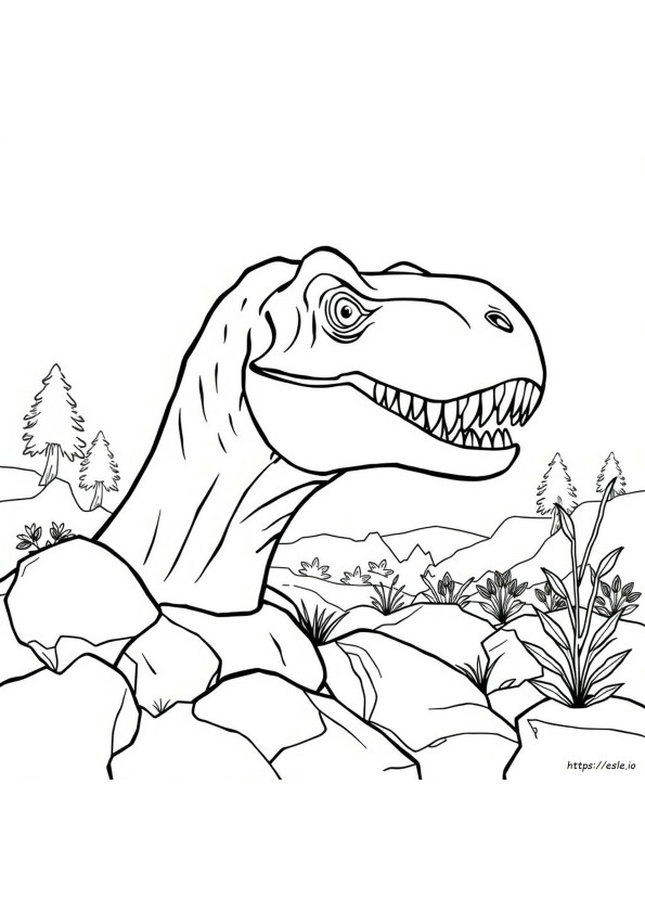 T-Rex Kafa Boyama Sayfası
