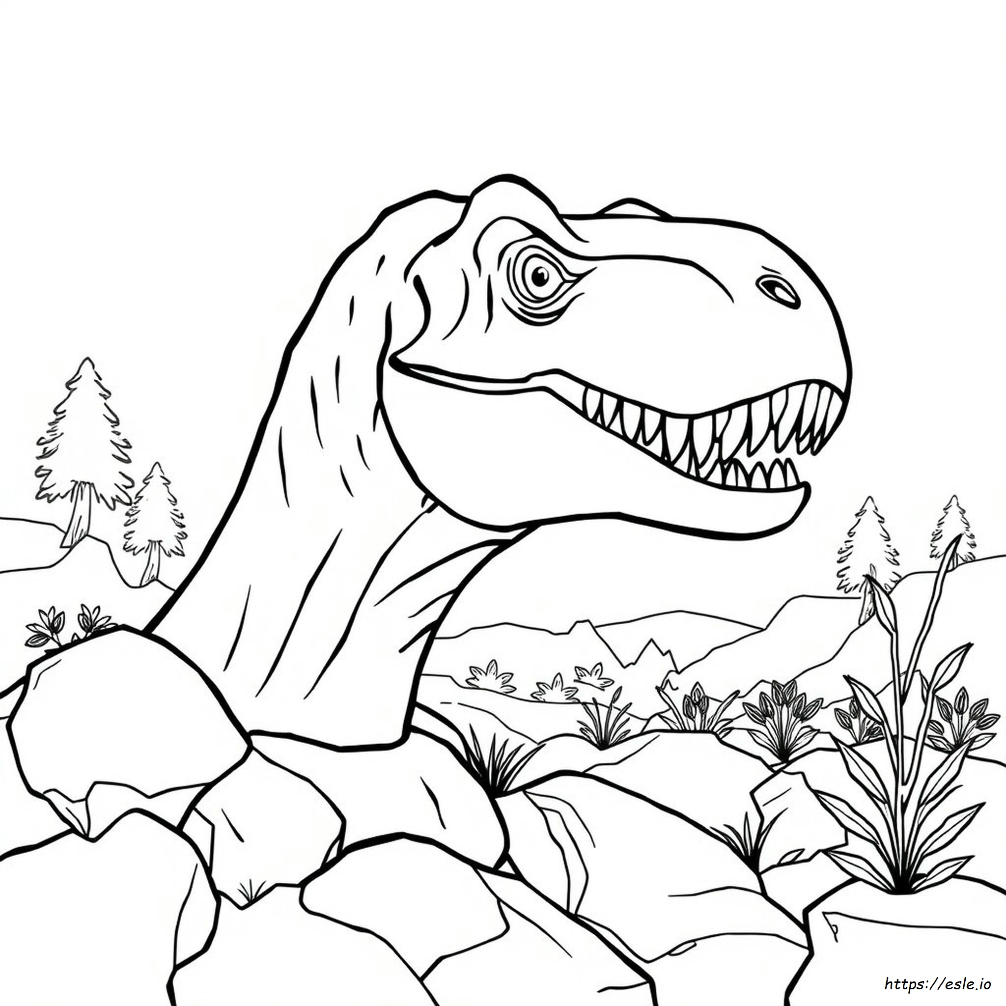 Testa Di T-Rex Da Colorare