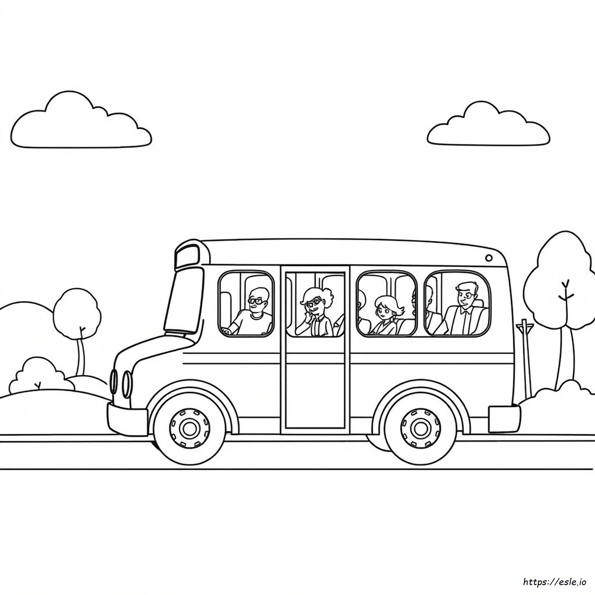 Kerekek A Buszon Szinező