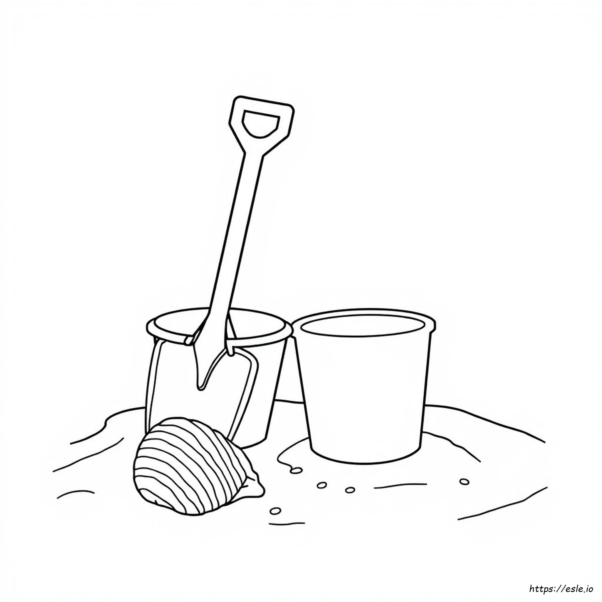 Shovel And Pail Coloring Page