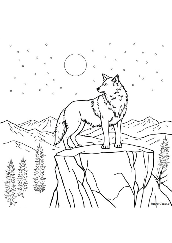 Lobo Adulto Para Colorir
