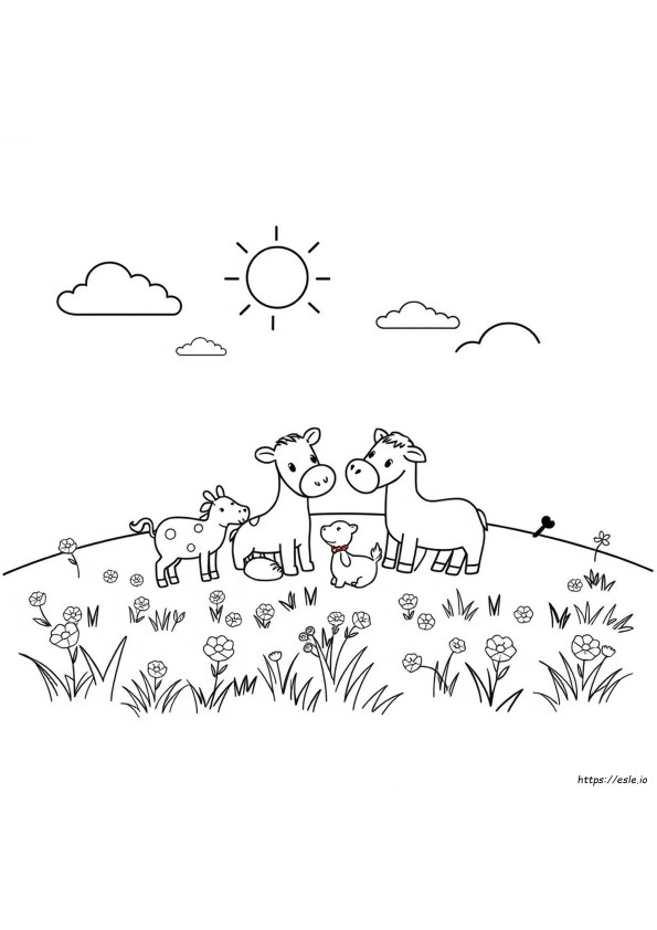 Animals Coloring For Kindergarten
