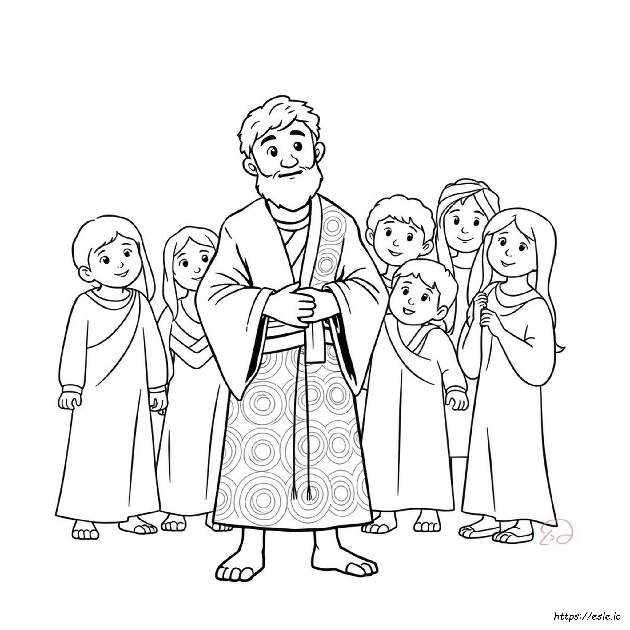 Yusuf Dan Jubahnya Gambar Mewarnai
