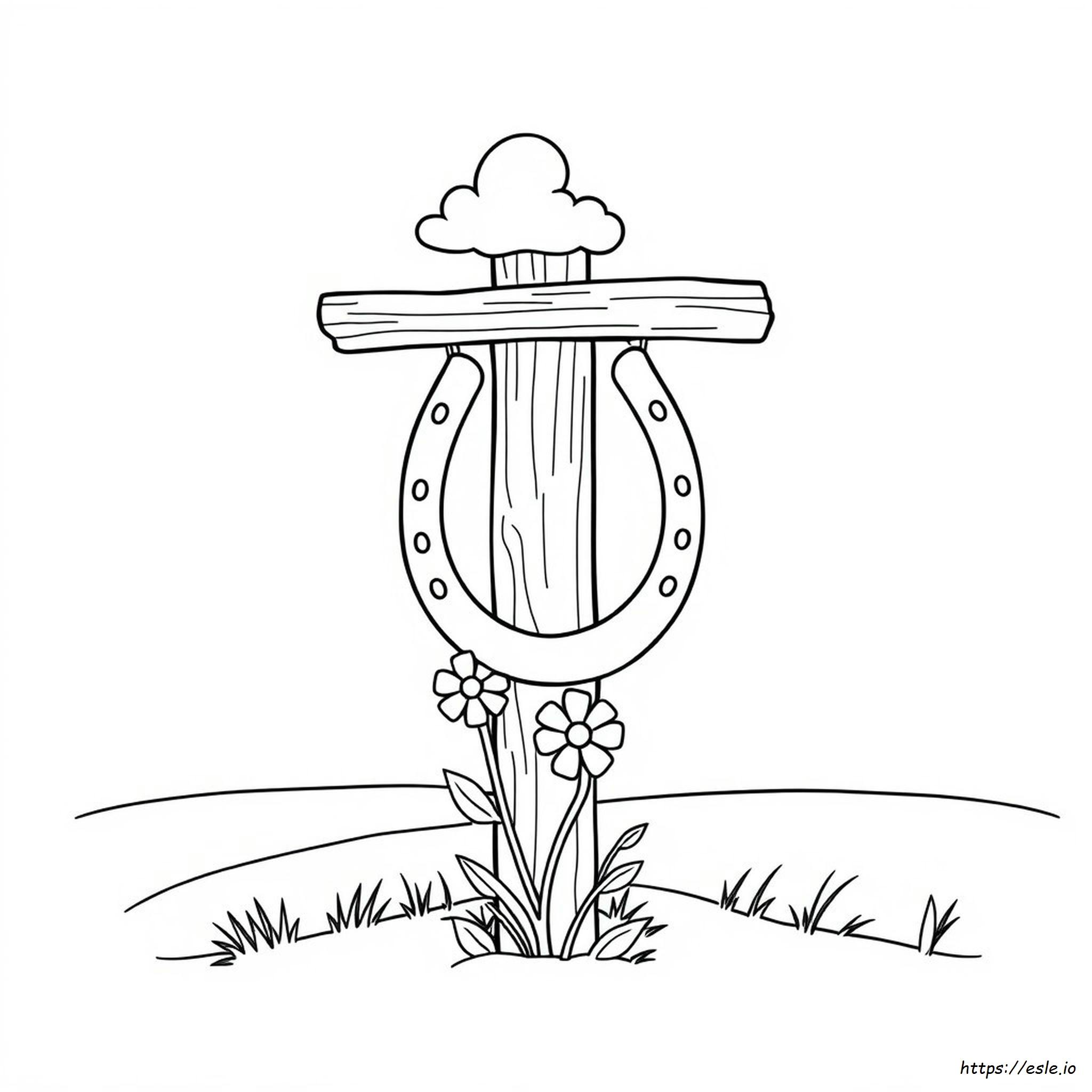 Printable Horseshoe Coloring Pages