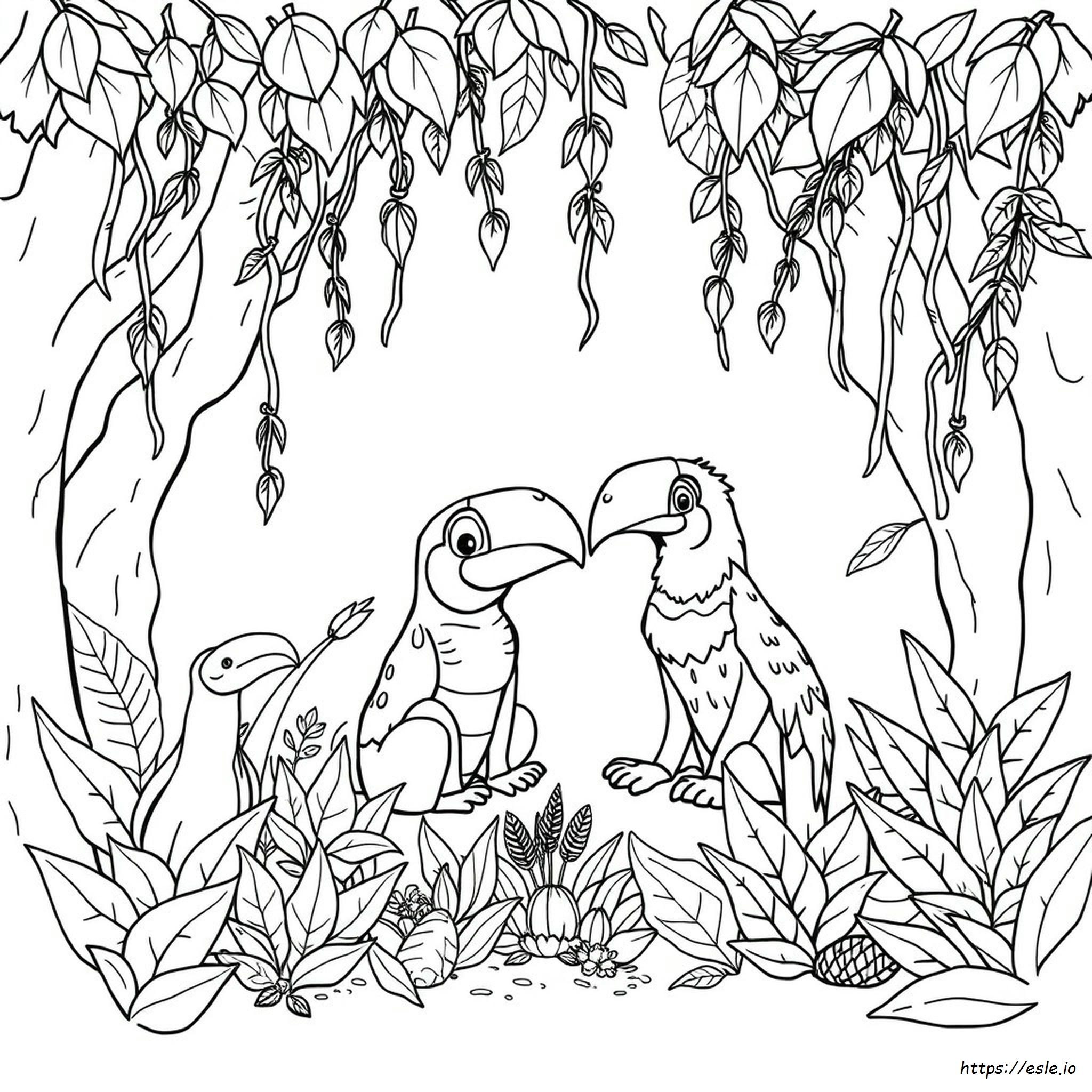 Coloring Pages Of Rainforest Animals
