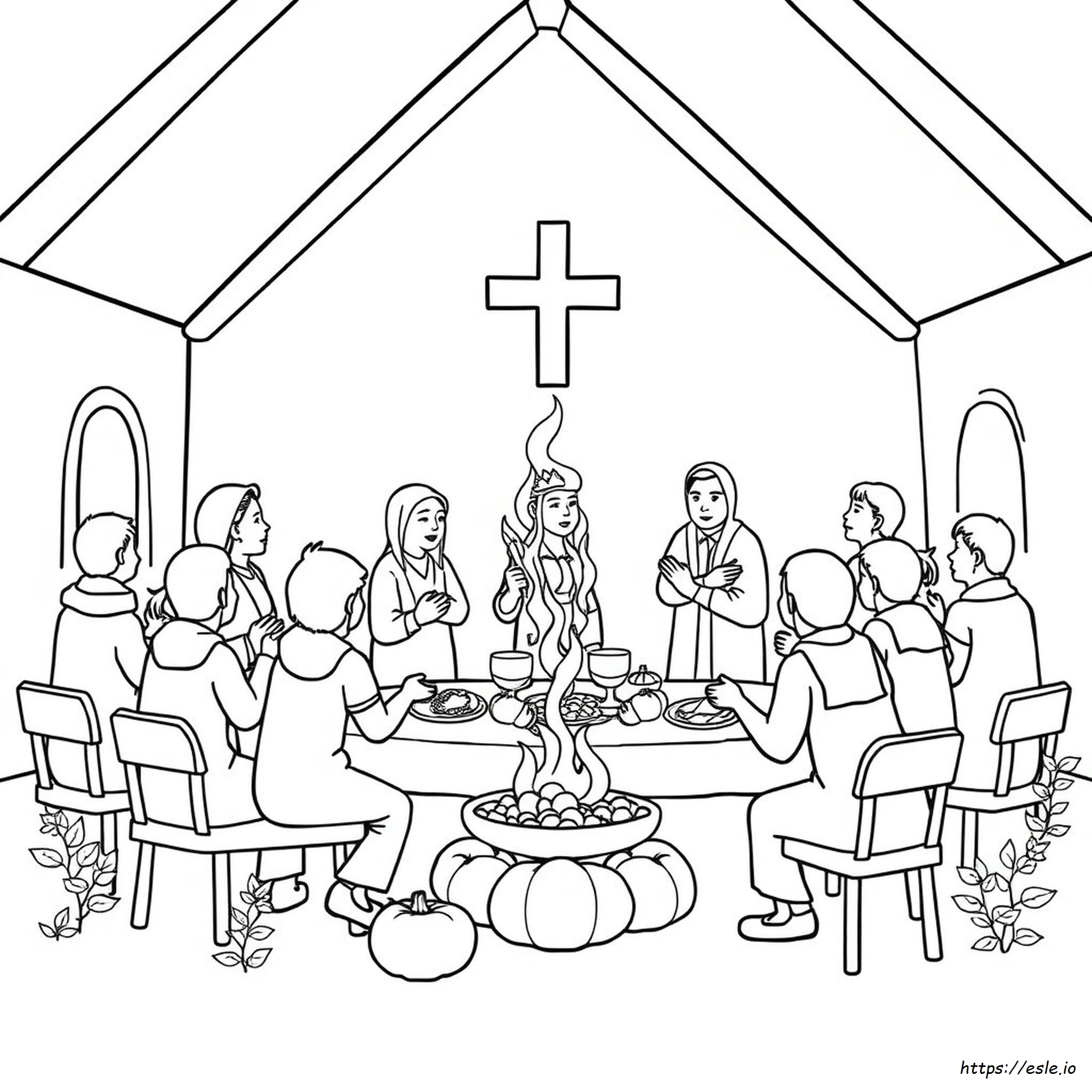 Thanksgiving Coloring Pages For Kids Church