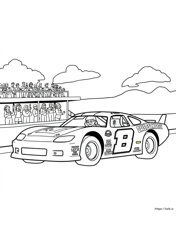 Dibujos De Coches Para Colorear: Dibujo De Coche De Dale Earnhardt