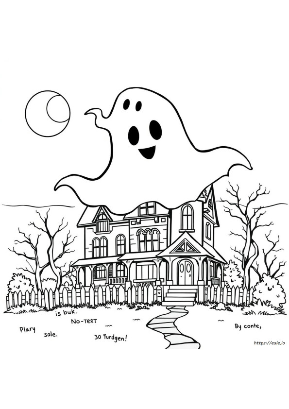 Volto Di Fantasma Da Colorare E Stampare