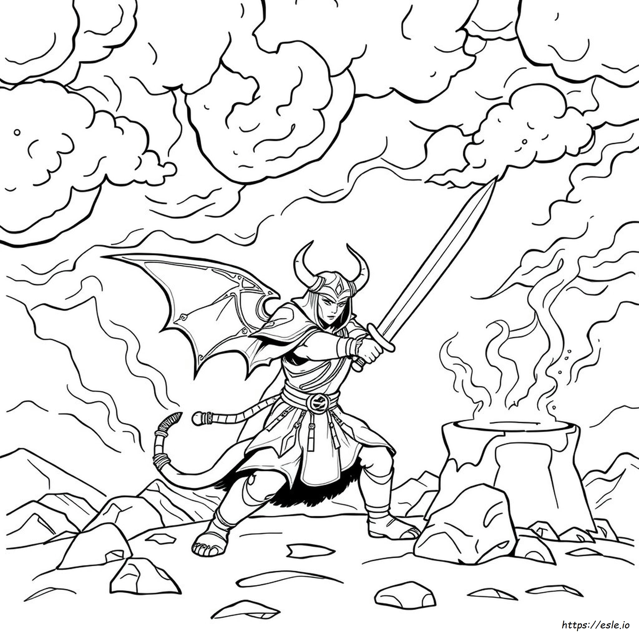 Colouring Pages Demon Slayer
