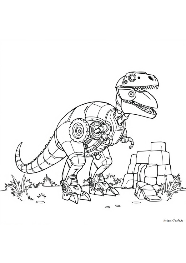 Dino Robot Boyama Sayfası