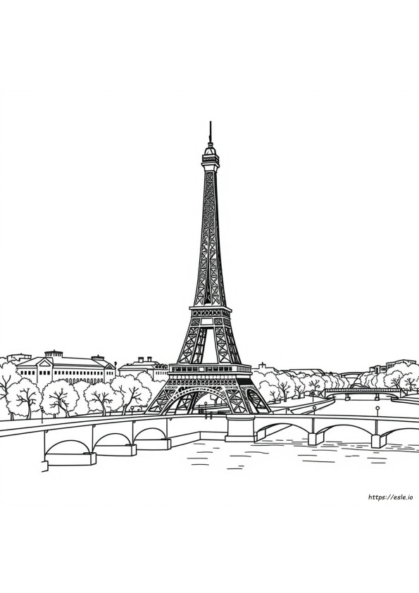 Torre Eiffel Parigi Da Colorare