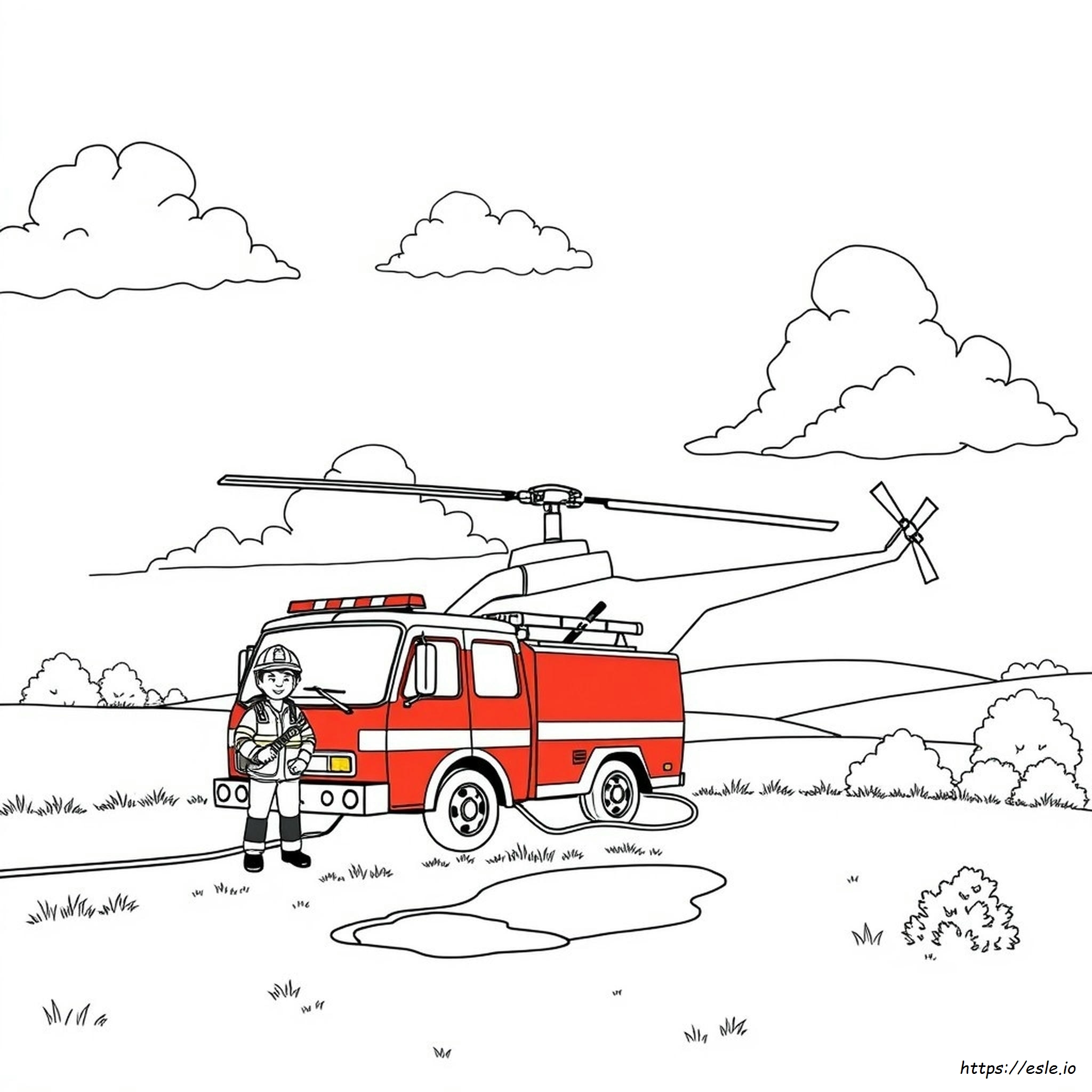 Helicopter Picture For Colouring