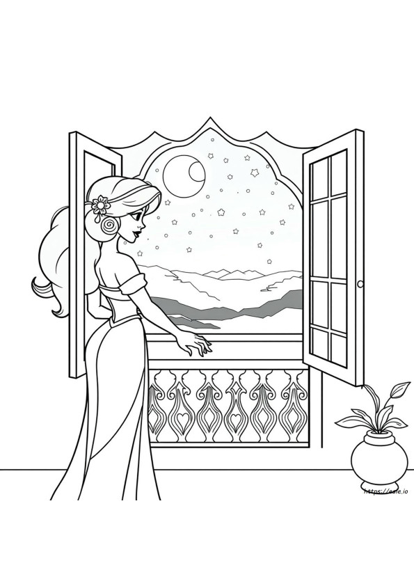 ジャスミン 塗り絵 無料