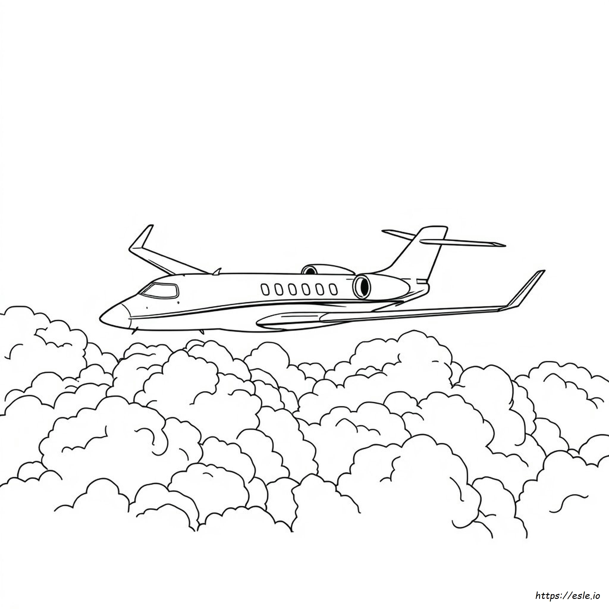 Private Jet Coloring Pages