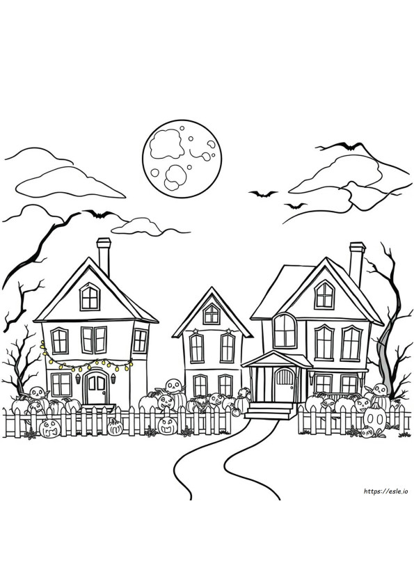 Halloween Coloring Page Kids