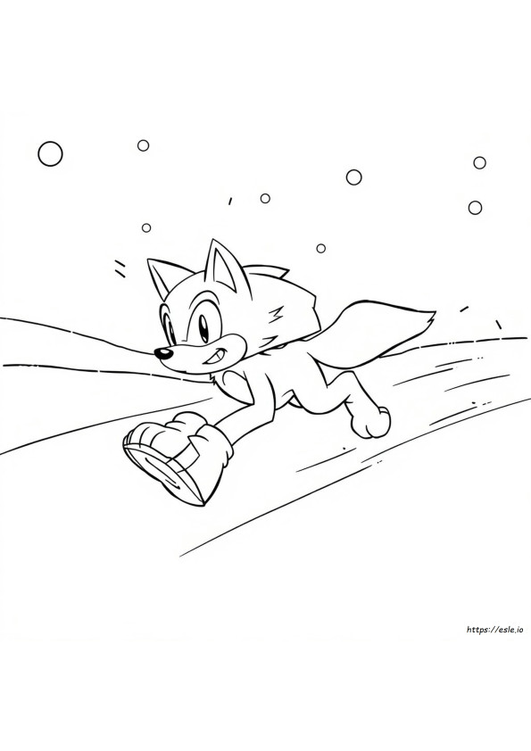 Halaman Mewarnai Sonic Serigala